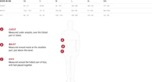 Mystic size guide, Watersports Warehouse, Cape Town