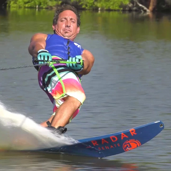 Slalom waterskiing lean. Watersports Warehouse, Cape Town