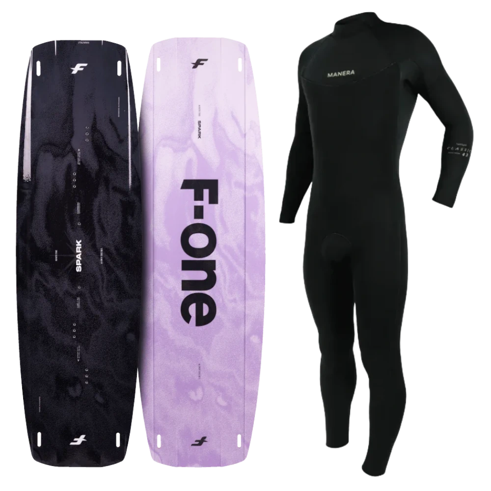 F-ONE Spark Carbon Complete Package + FREE Manera Classic Wetsuit for sale. Watersports Warehouse, Cape Town